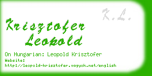 krisztofer leopold business card